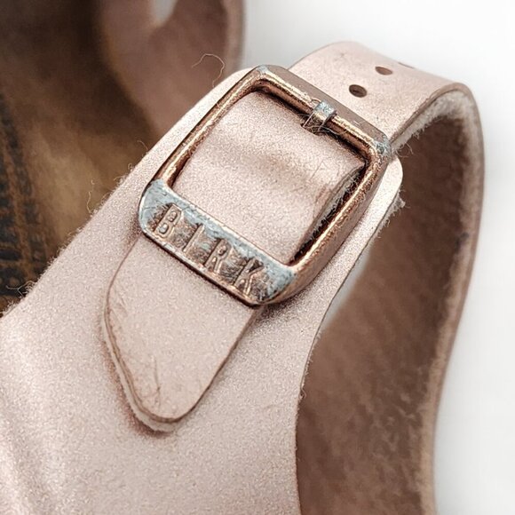 BIRKENSTOCK Rio AS Girls Kids Birko-Flor - Electric Metallic Copper Pink - Picture 7 of 9